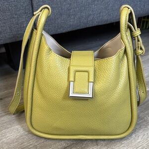 Miztique Green Shoulder Bag with Textured Leather